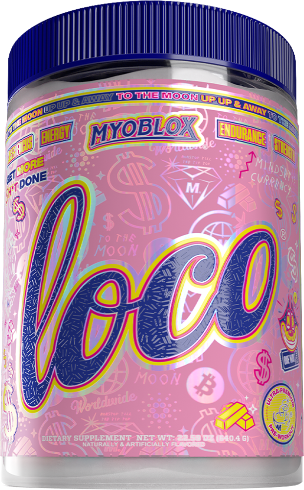 MyoBlox Loco Pre-Workout 40 porsjoner – pre-workout med 200 mg koffein per skje