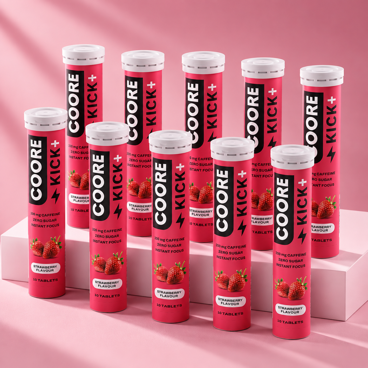 COORE KICK TIPAKNING - 200 brusetabletter (200mg koffein!)