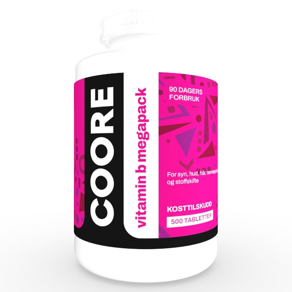 COORE Vitamin B Complex (500 doseringer!)