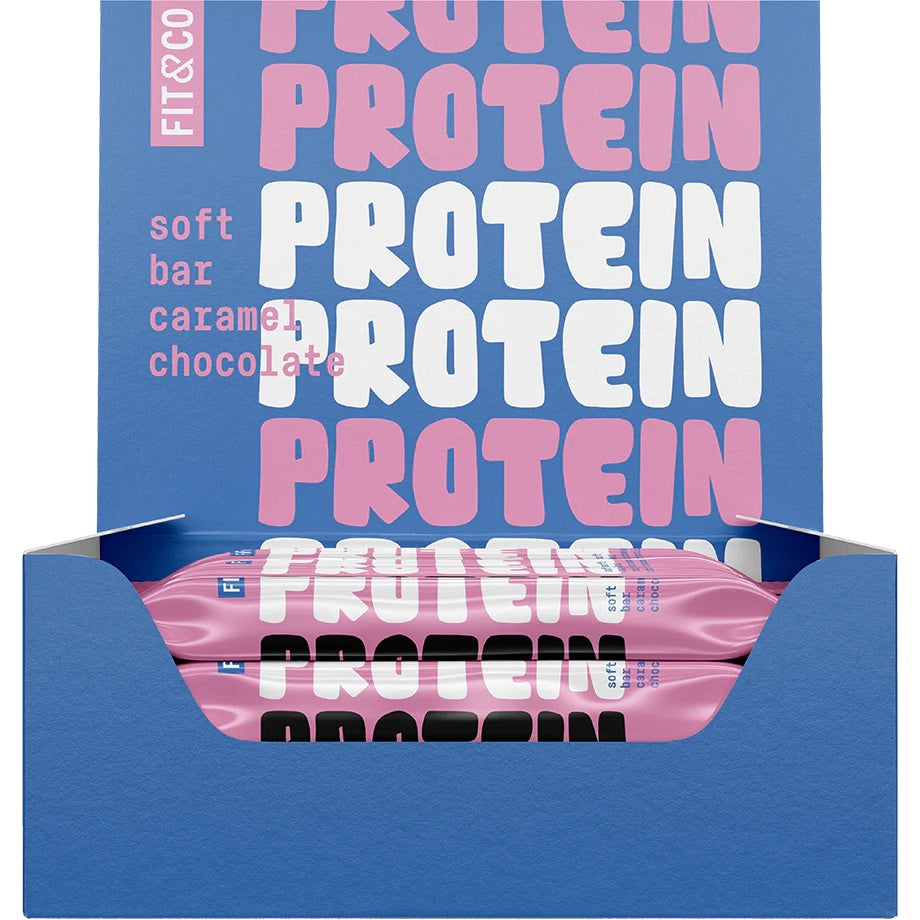 Fit & Co Protein Soft Bar 10x55g - Caramel Chocolate