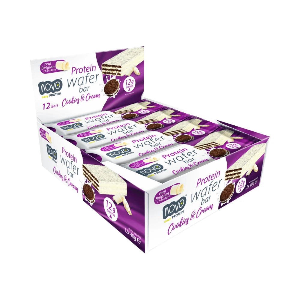 Novo Nutrition Protein Wafer Bar (12x40g) Cookies & Cream