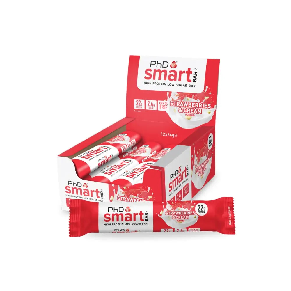 PhD Smart Bar (12x64g) Strawberry & Cream