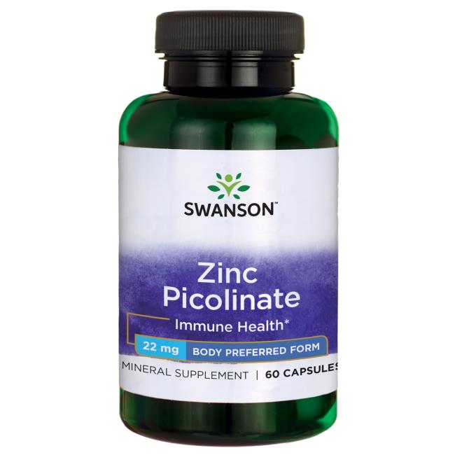 Swanson Zinc Picolinate - Body Preferred Form 22 mg 60 Vegan Caps
