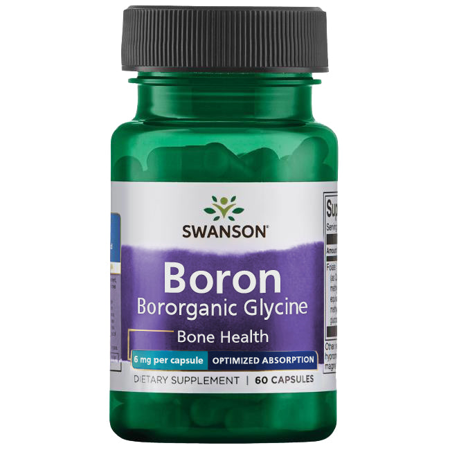 Swanson Albion Boron Bororganic Glycine 6 mg 60 Vegan Caps