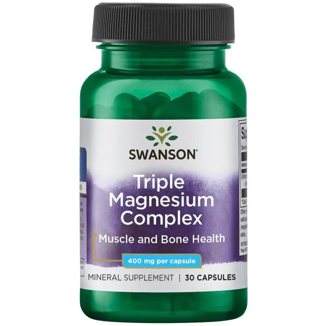 Swanson Triple Magnesium Complex 400 mg 30 Vegan Caps