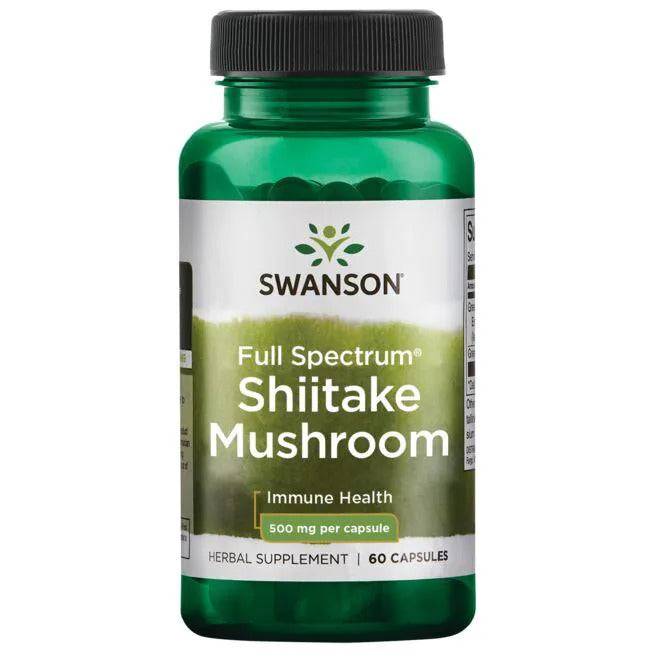 Swanson Full Spectrum Shiitake Mushroom 500 mg 60 Caps
