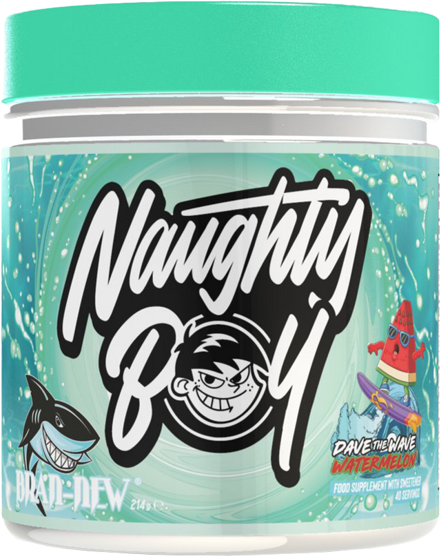 Naughty Boy Bran New 214 g – daglig velværespulver med kollagen og hyaluronsyre