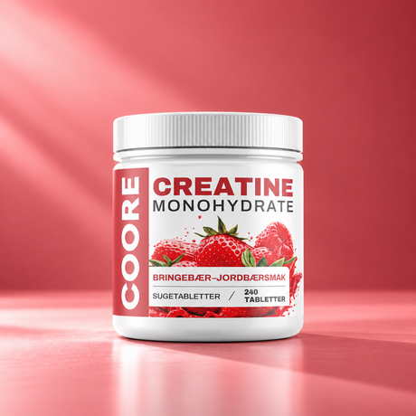 COORE Creatine Chews Strawberry & Raspberry 240 tabletter