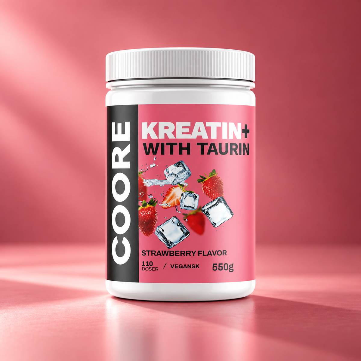 COORE Creatine + Taurine 550g - Sick Strawberry