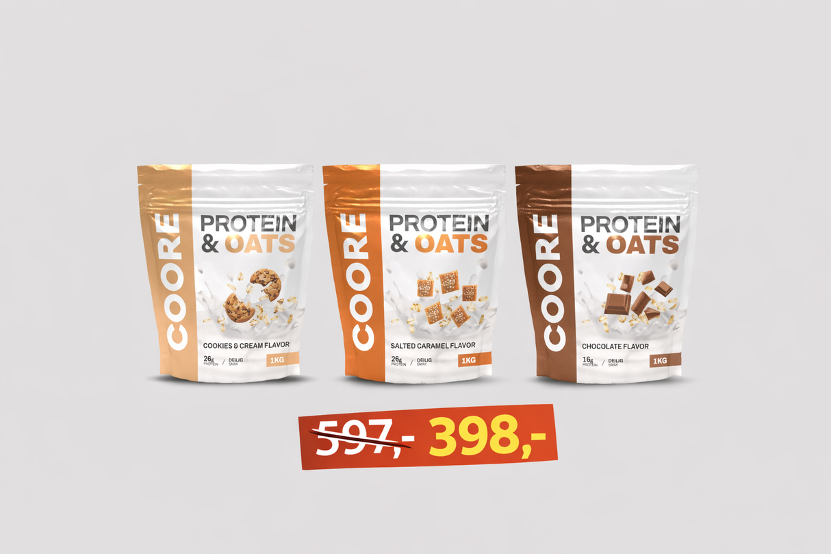 Protein Havregrøt – 3 smaker