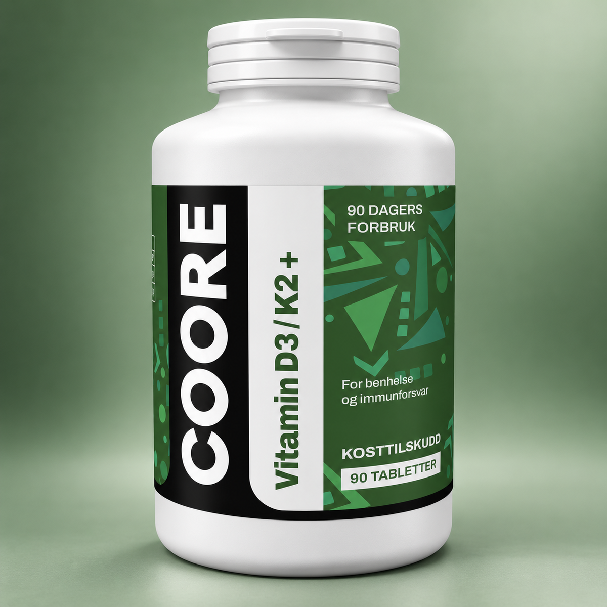 COORE Vitamin D3/K2+ (90 doser!)