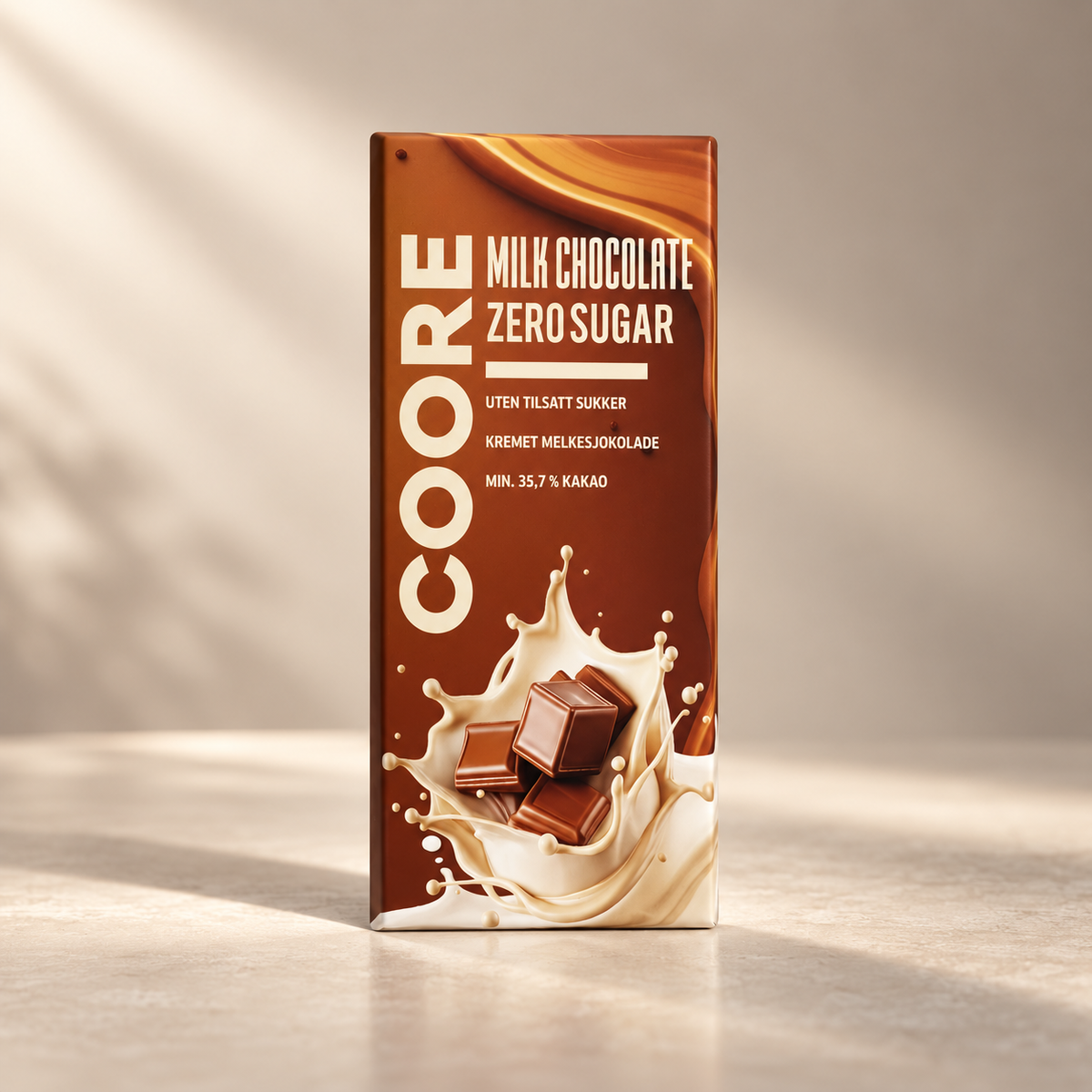 COORE Sukkerfri Belgisk Melkesjokolade 85g