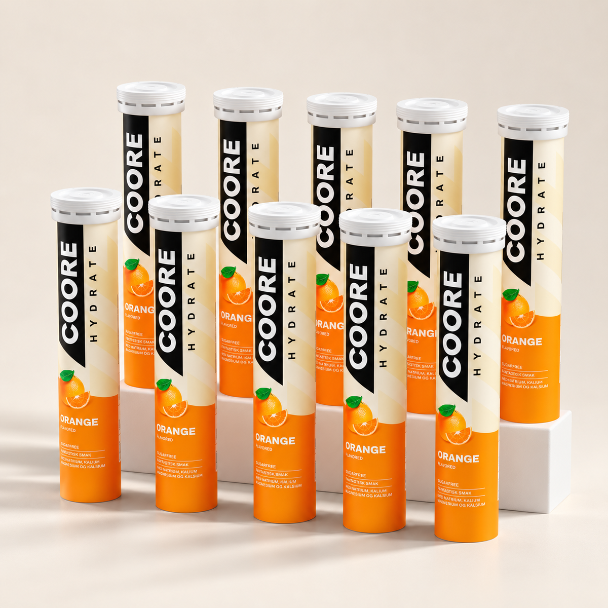 COORE Hydrate Electrolytes Orange - Tipakning - 200 Brusetabletter!