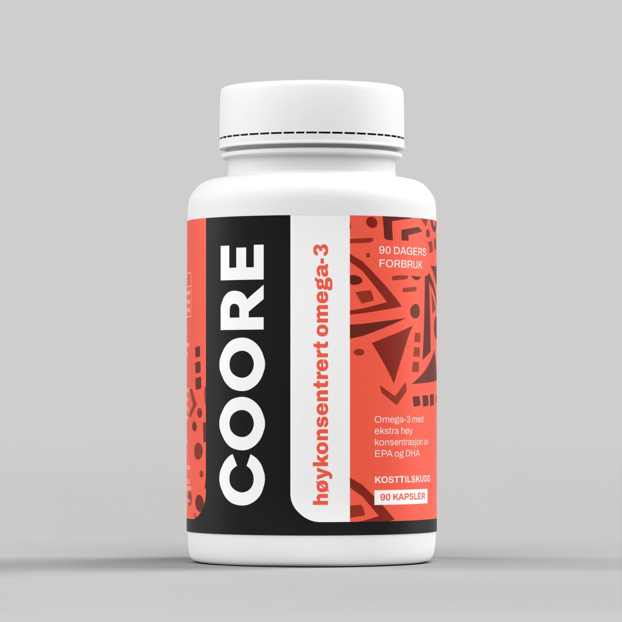 COORE Høykonsentrert Omega-3+ (90 Doser!)