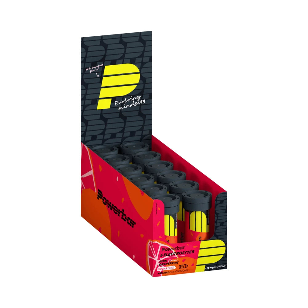 Powerbar 5 Electrolytes Sports Drink (12x10tabs) Pink Grapefruit (with Caffeine)