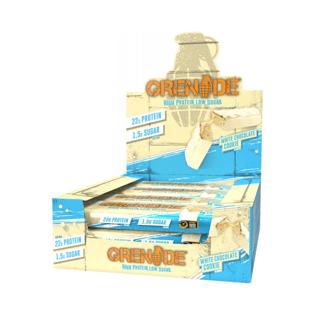 Grenade Protein Bar 12 x 60 g White Chocolate Cookie – proteinbar med 23 g protein