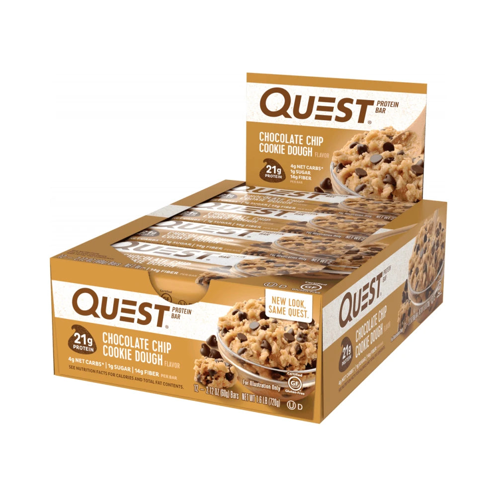 Quest Nutrition Bar Chocolate Chips Cookie Dough 12x60g