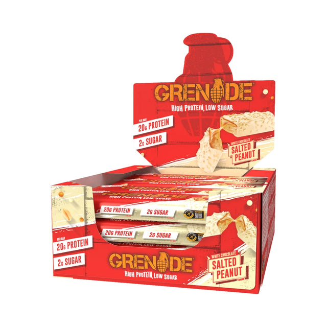 Grenade Protein Bar 12 x 60 g White Chocolate Salted Peanut – proteinbar med 21 g protein