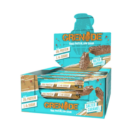 Grenade Protein Bar 12 x 60 g Chocolate Chip Salted Caramel – proteinbar med 21 g protein