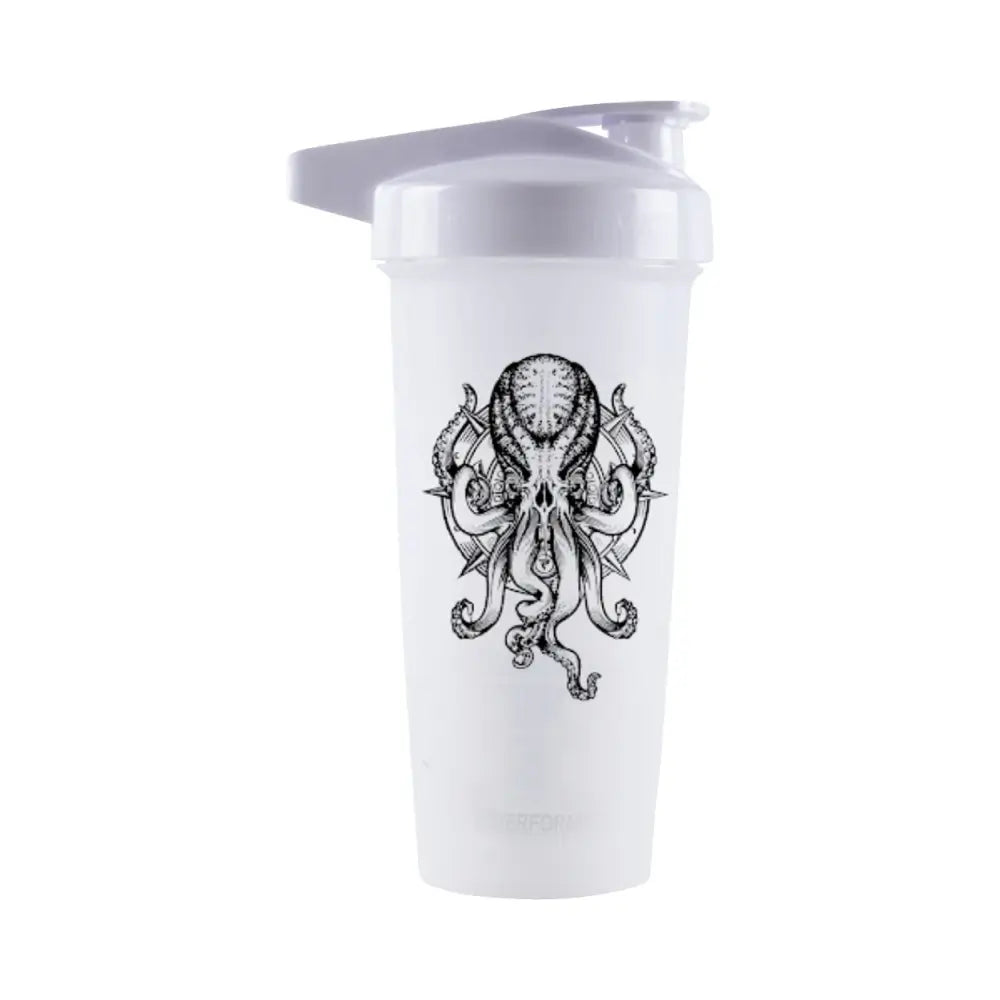 Performa Activ shaker 800 ml Kraken – hvit shaker med ActionRod