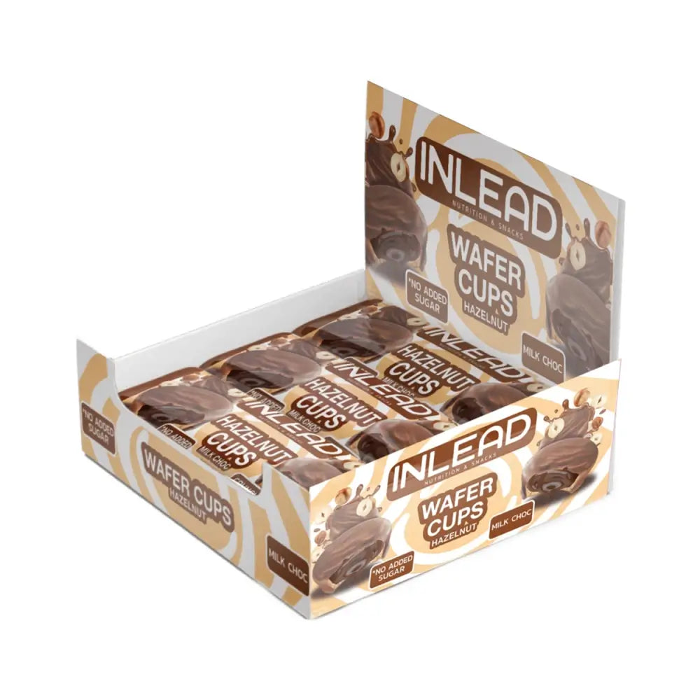 Inlead Wafer Cups 15 x 50 g Hazelnut Milk Choc – vaffelkopper med hasselnøttkrem