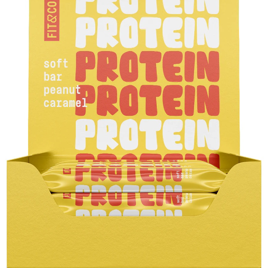 Fit & Co Protein Soft Bar 10x55g - Peanut Caramel
