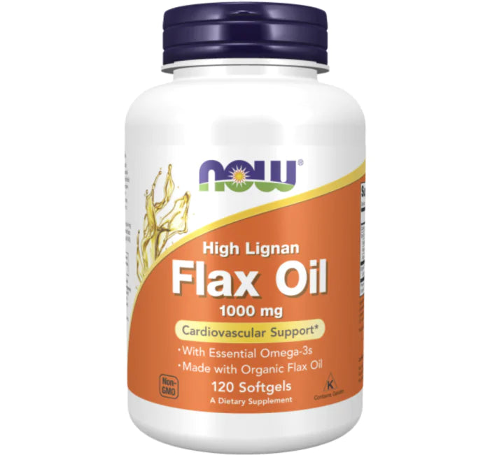 NOW Foods High Lignan Flax Oil Organic - 120 softgels