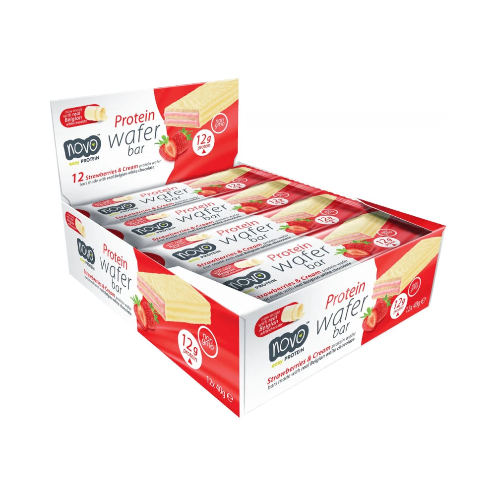 Novo Nutrition Protein Wafer Bar (12x40g) Strawberry & Cream