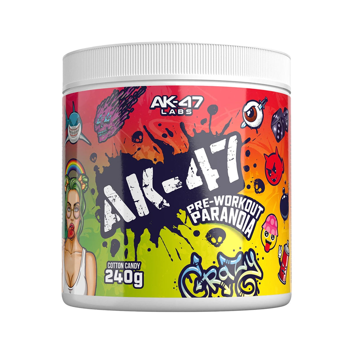 AK-47 Labs Pre-Workout Paranoia - 240 g - Cotton Candy