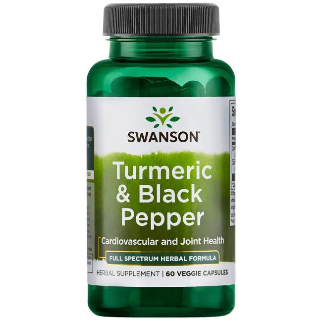 Swanson Turmeric & Black Pepper 600 mg 60 Vegan Caps