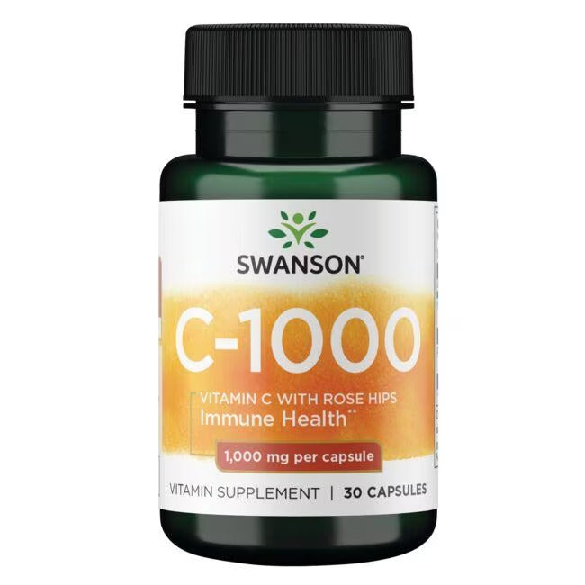 Swanson C-1000 - Vitamin C with Rose Hips 1,000 mg 30 Caps