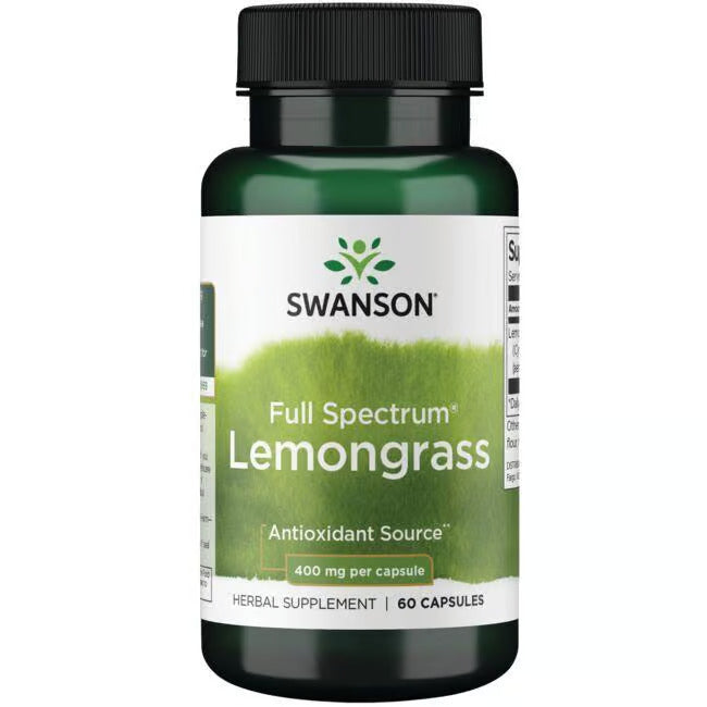Swanson Full Spectrum Lemongrass 400 mg 60 Caps