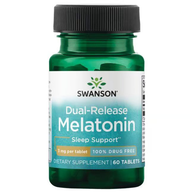 Swanson Dual-Release Melatonin 3 mg 60 Tabs