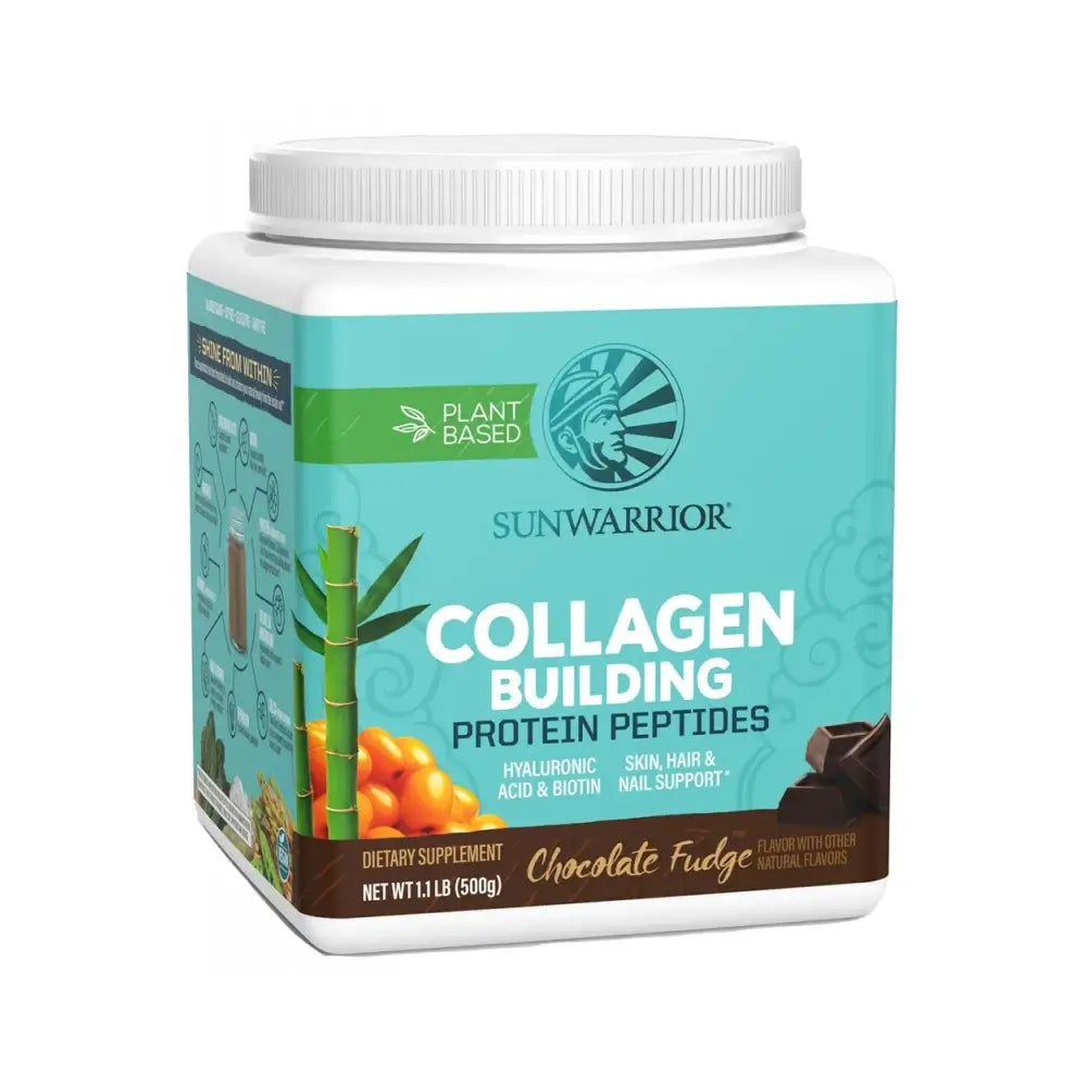 Sunwarrior Collagen Building Protein Peptides (500g) Chocolate Fudge