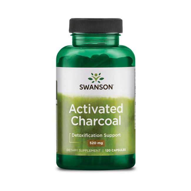 Swanson Activated Charcoal 260 mg 120 Caps