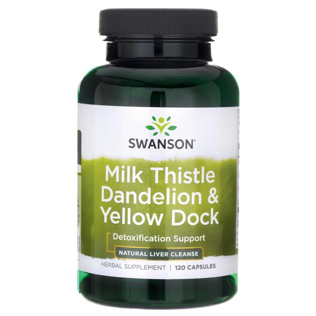 Swanson Milk Thistle Dandelion & Yellow Dock, 120 caps